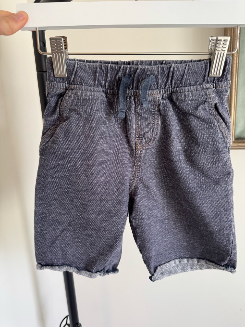 Tea Collection Heathered Navy Knit Drawstring Shorts